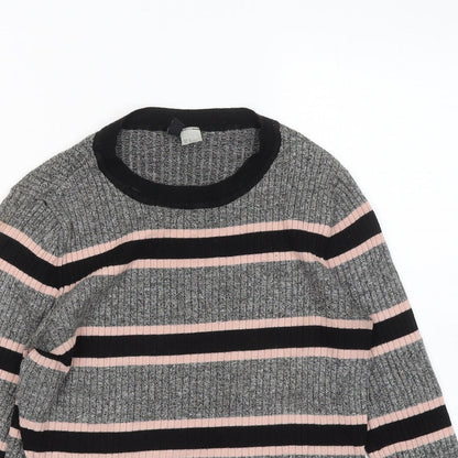 Womens UK Size M Divided by H&M Grey Pullover Jumper