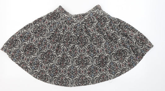 Pull&Bear Womens Multicoloured Geometric Polyester Skater Skirt Size S