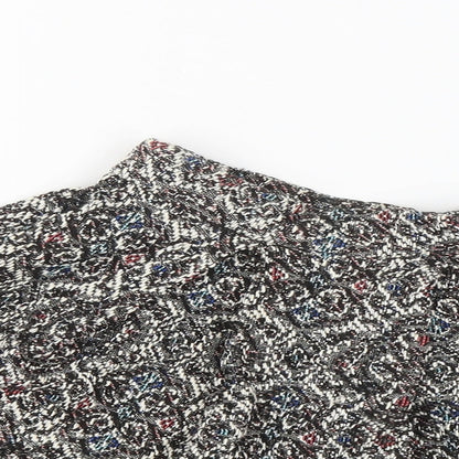 Pull&Bear Womens Multicoloured Geometric Polyester Skater Skirt Size S