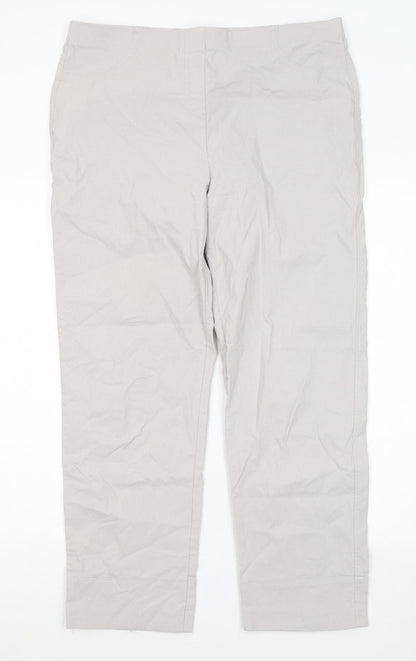 Gallery Womens Grey Viscose Trousers Size L L25 in Regular