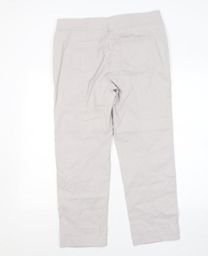 Gallery Womens Grey Viscose Trousers Size L L25 in Regular