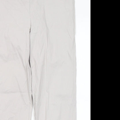 Gallery Womens Grey Viscose Trousers Size L L25 in Regular