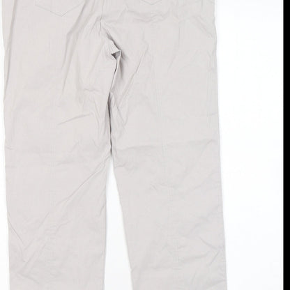 Gallery Womens Grey Viscose Trousers Size L L25 in Regular