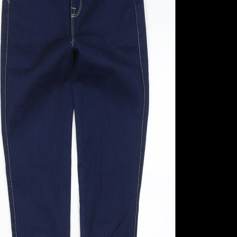 Denim & Co. Womens Blue Cotton Jegging Trousers Size 6 L27 in Regular