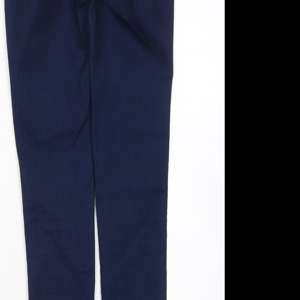 Denim & Co. Womens Blue Cotton Jegging Trousers Size 6 L27 in Regular