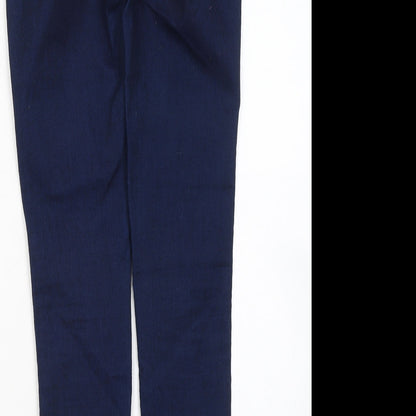 Denim & Co. Womens Blue Cotton Jegging Trousers Size 6 L27 in Regular