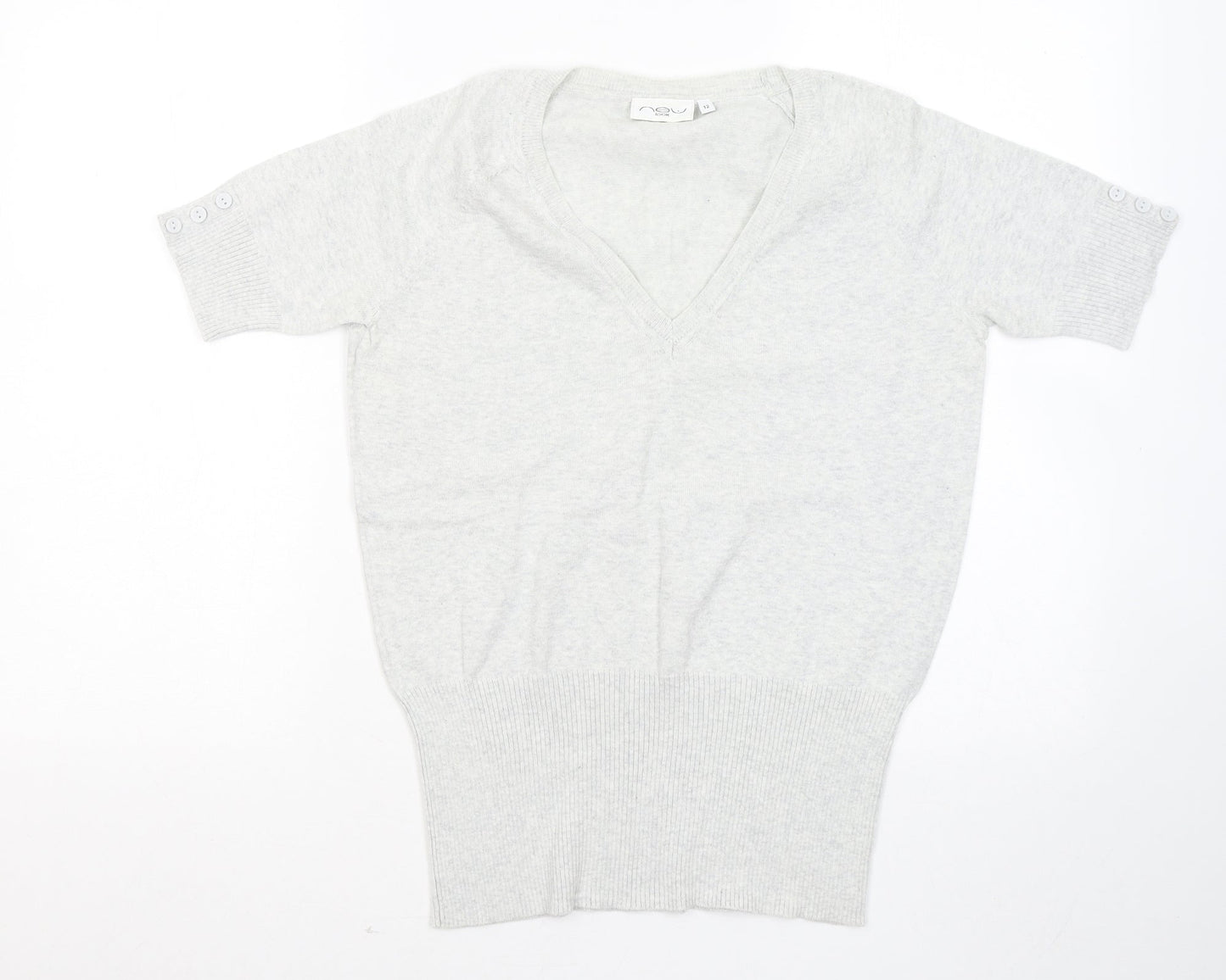 Womens UK Size 12 New Look Grey Pullover Jumper