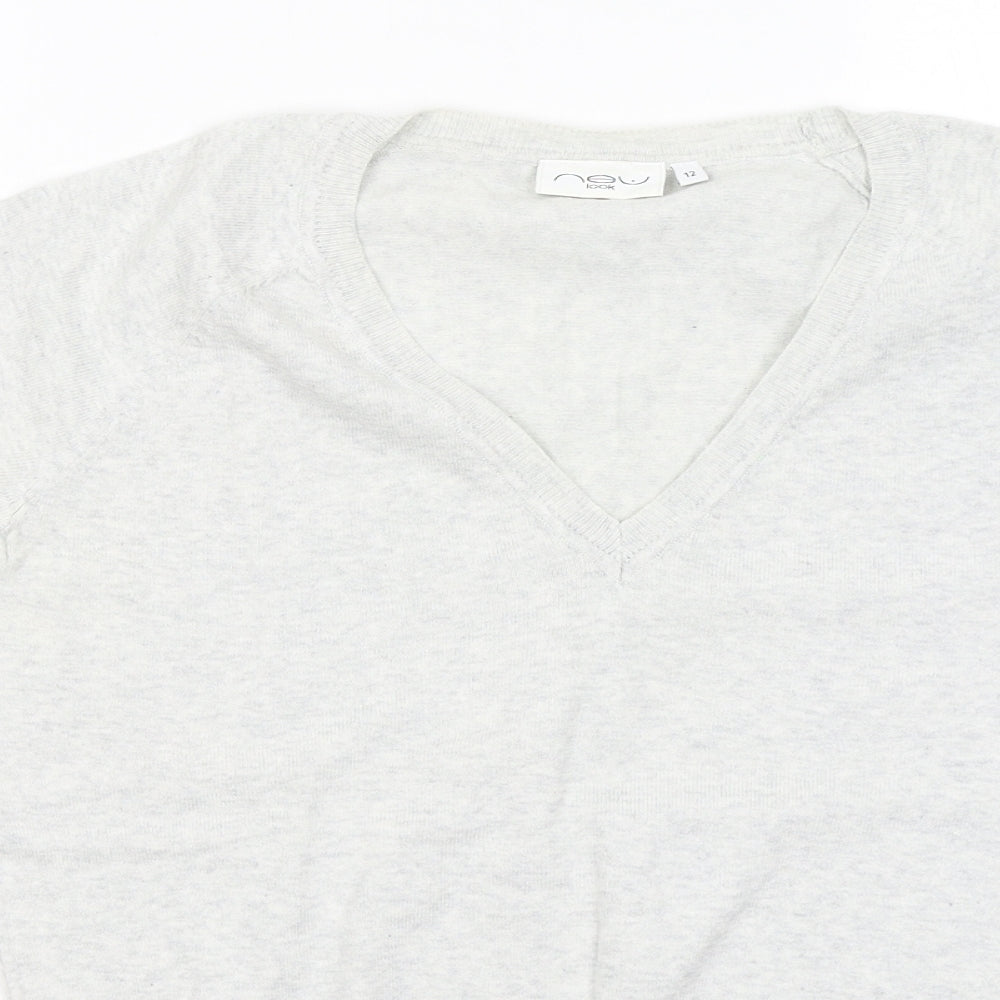 Womens UK Size 12 New Look Grey Pullover Jumper