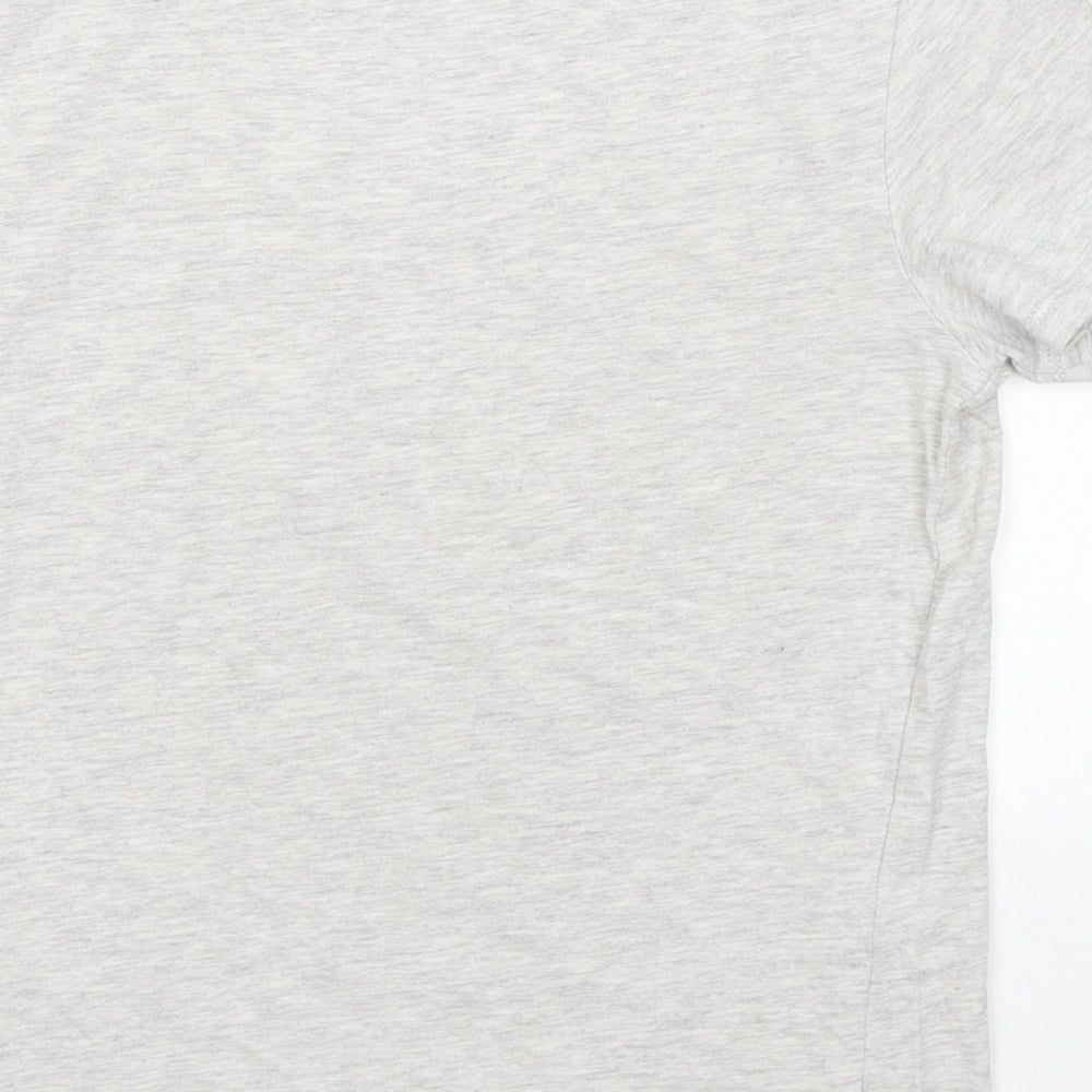 H&M Boys Grey Cotton Basic T-Shirt Size 8-9 Years Round Neck - Shark Alley Swim Team