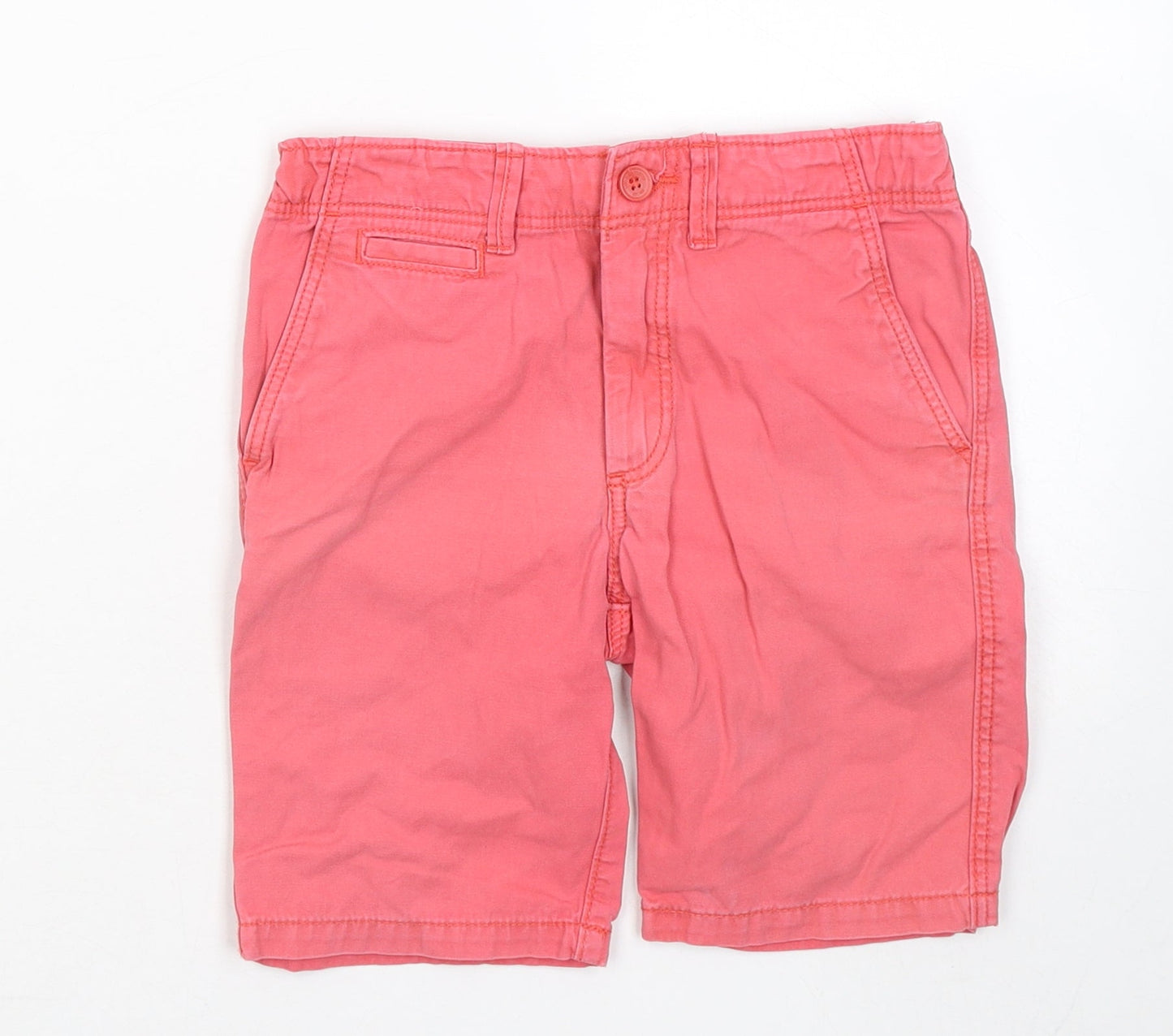 H&M Girls Pink Cotton Dungaree Shorts Shorts Size 6-7 Years Regular