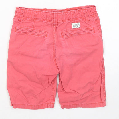 H&M Girls Pink Cotton Dungaree Shorts Shorts Size 6-7 Years Regular