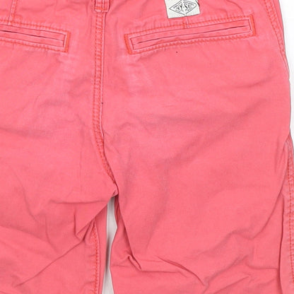 H&M Girls Pink Cotton Dungaree Shorts Shorts Size 6-7 Years Regular