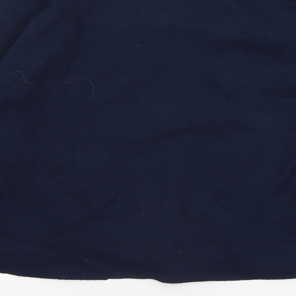 River Island Womens Blue Cotton Pullover Sweatshirt Size XS - Bisous Floral Flowers