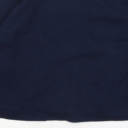 River Island Womens Blue Cotton Pullover Sweatshirt Size XS - Bisous Floral Flowers