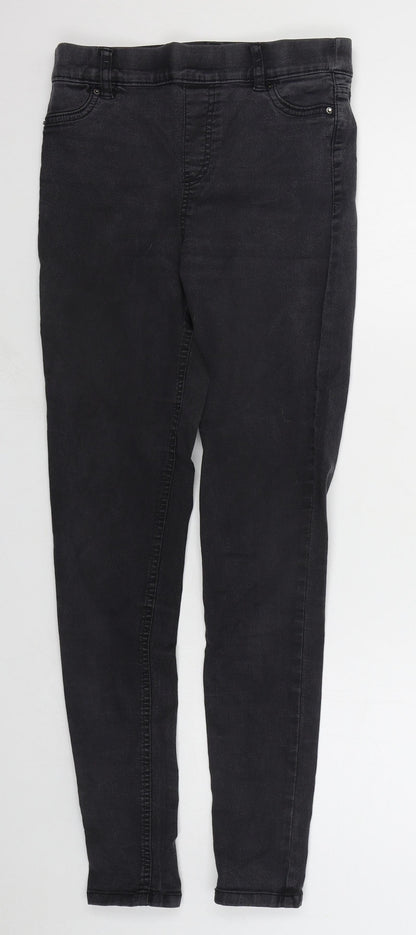 F&F Womens Grey Cotton Jegging Jeans Size 10 L27 in Regular