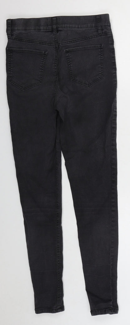 F&F Womens Grey Cotton Jegging Jeans Size 10 L27 in Regular