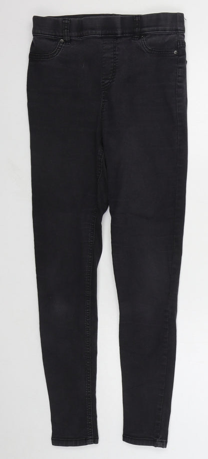 F&F Womens Black Cotton Jegging Jeans Size 10 L27 in Regular