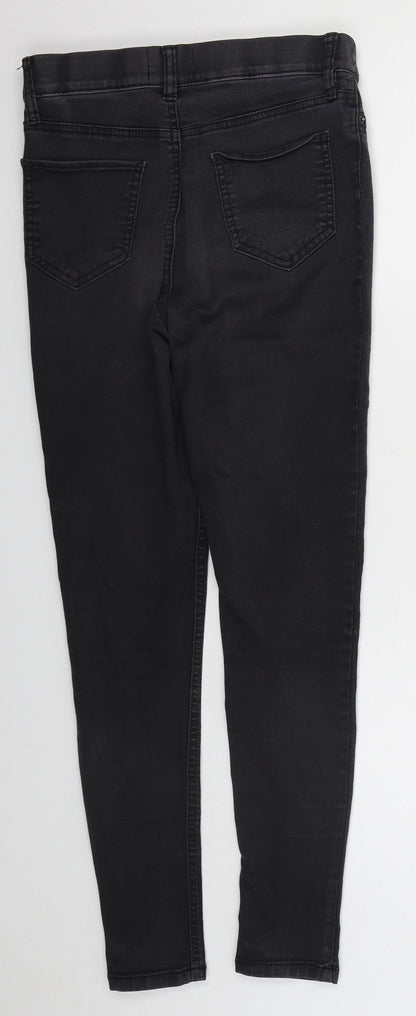 F&F Womens Black Cotton Jegging Jeans Size 10 L27 in Regular