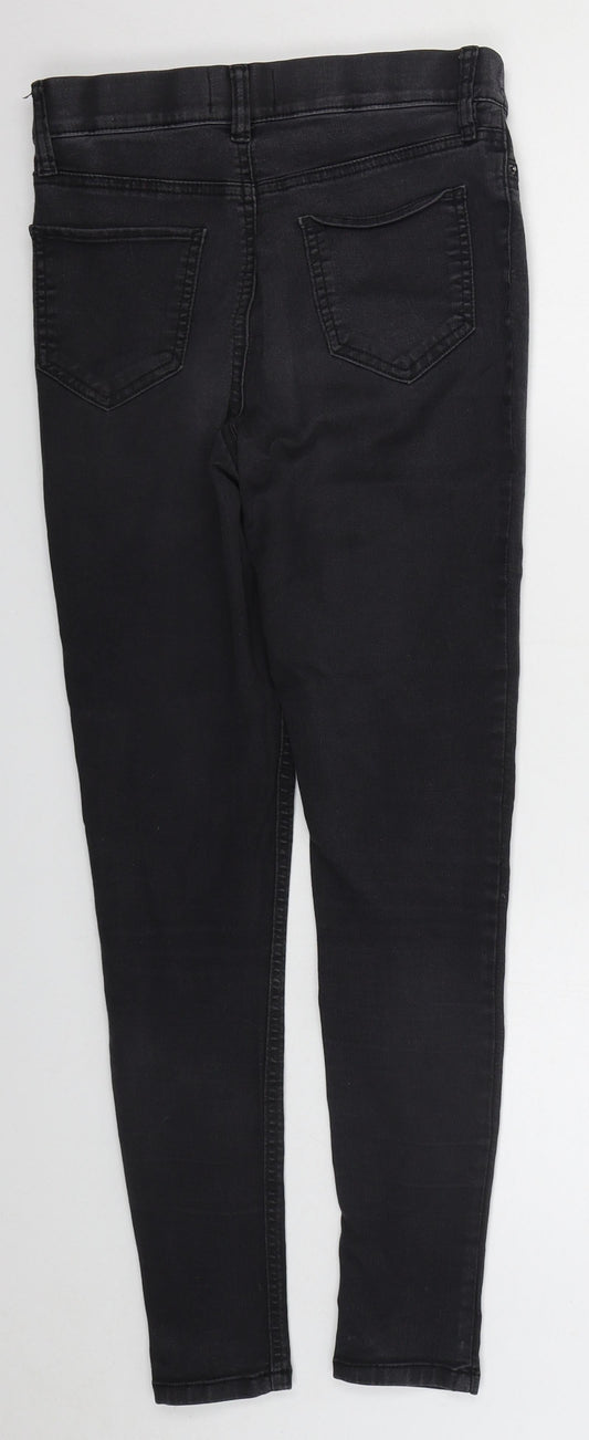 F&F Womens Black Cotton Jegging Jeans Size 10 L27 in Regular