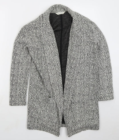 Miss Selfridge Womens White Geometric Jacket Size 8 - Black and White