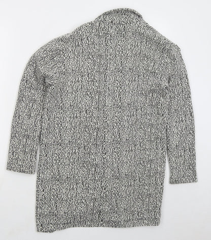 Miss Selfridge Womens White Geometric Jacket Size 8 - Black and White