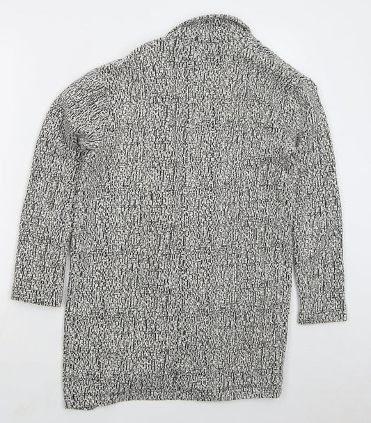 Miss Selfridge Womens White Geometric Jacket Size 8 - Black and White