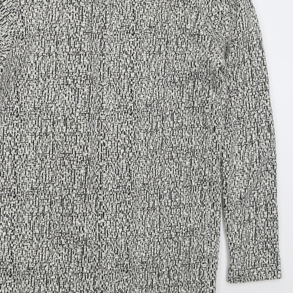 Miss Selfridge Womens White Geometric Jacket Size 8 - Black and White