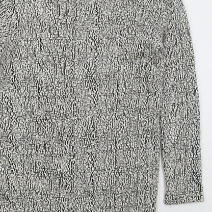 Miss Selfridge Womens White Geometric Jacket Size 8 - Black and White