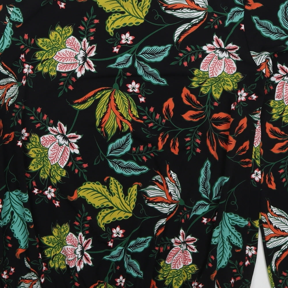 Womens UK Size XS Rachel Zoe Black Basic T-Shirt