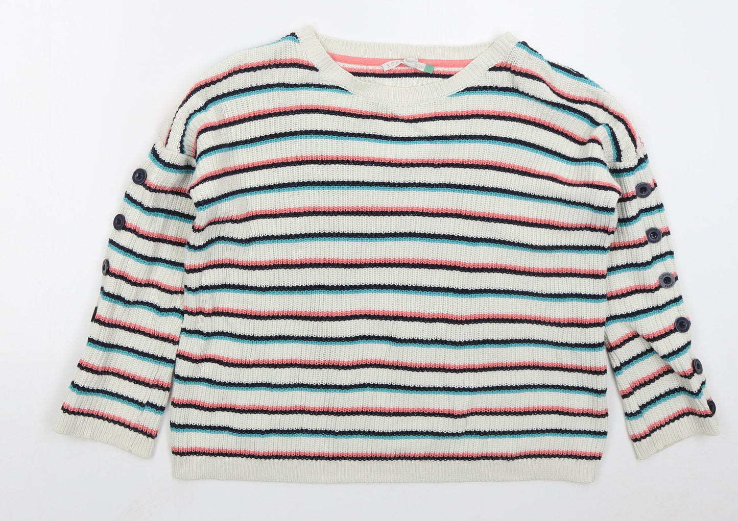 Womens UK Size S Esprit White Pullover Jumper