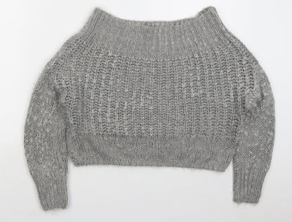 Womens UK Size S Missguided Grey Pullover Jumper