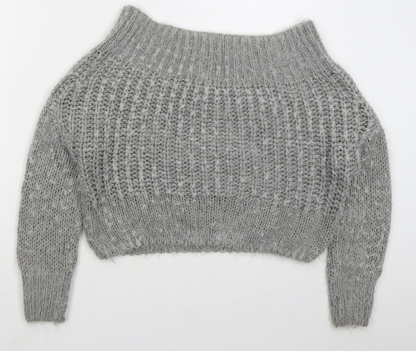 Womens UK Size S Missguided Grey Pullover Jumper