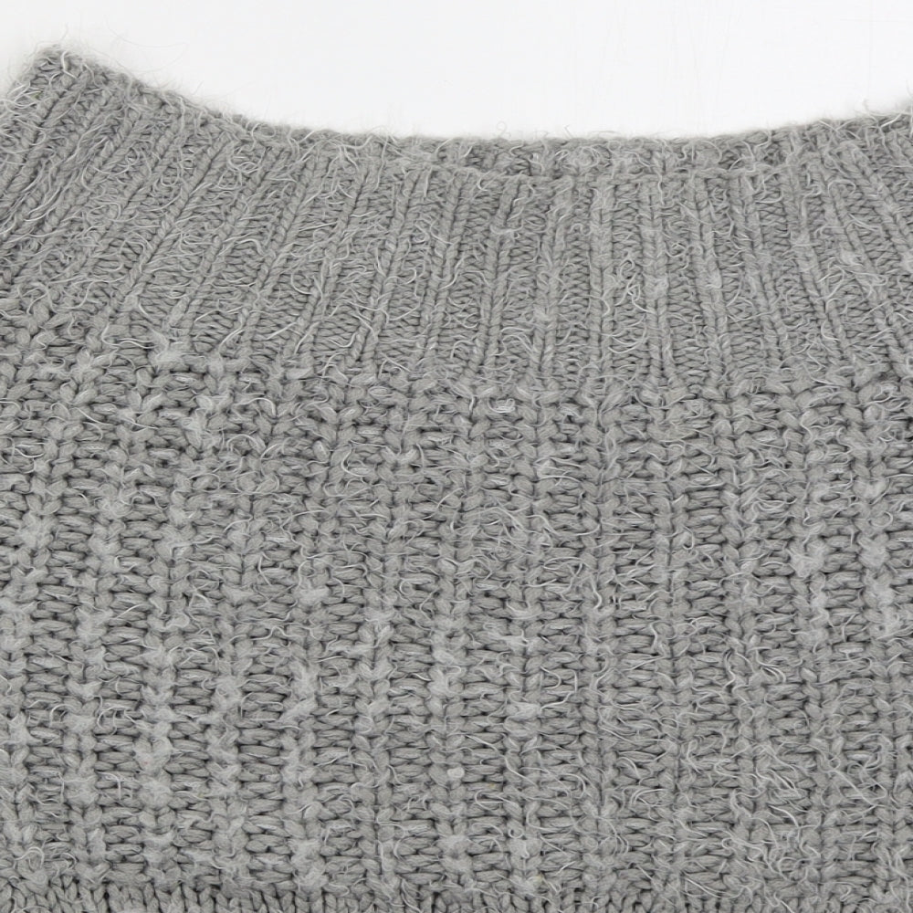 Womens UK Size S Missguided Grey Pullover Jumper