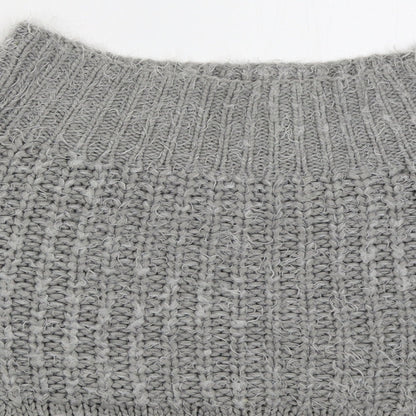 Womens UK Size S Missguided Grey Pullover Jumper
