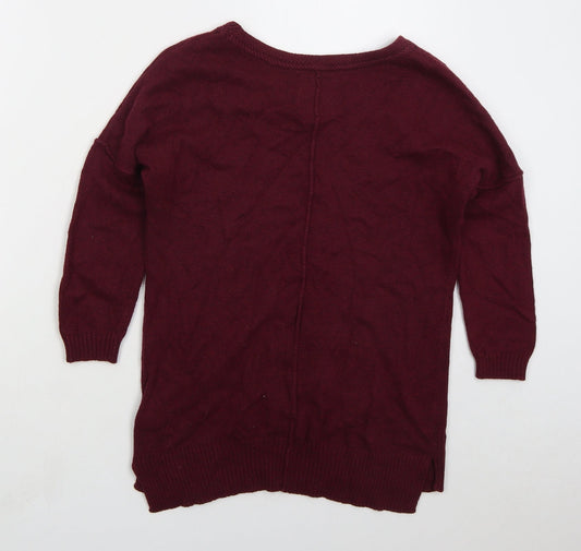 Womens UK Size XS H&M Red Pullover Jumper