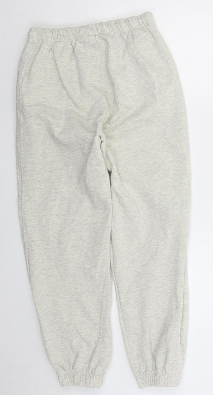 Topshop Womens Grey Cotton Sweat Shorts Size S L20 in Regular Drawstring