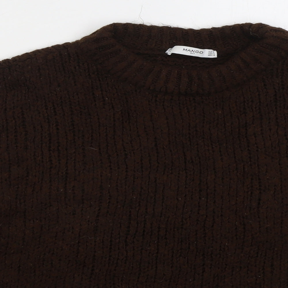 Womens UK Size M Mango Green Pullover Jumper