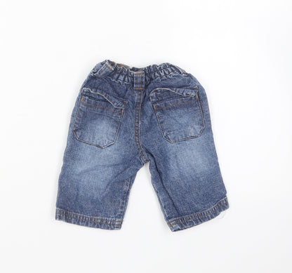 Dunnes Stores Baby Blue Cotton Capri Jeans Size 0-3 Months