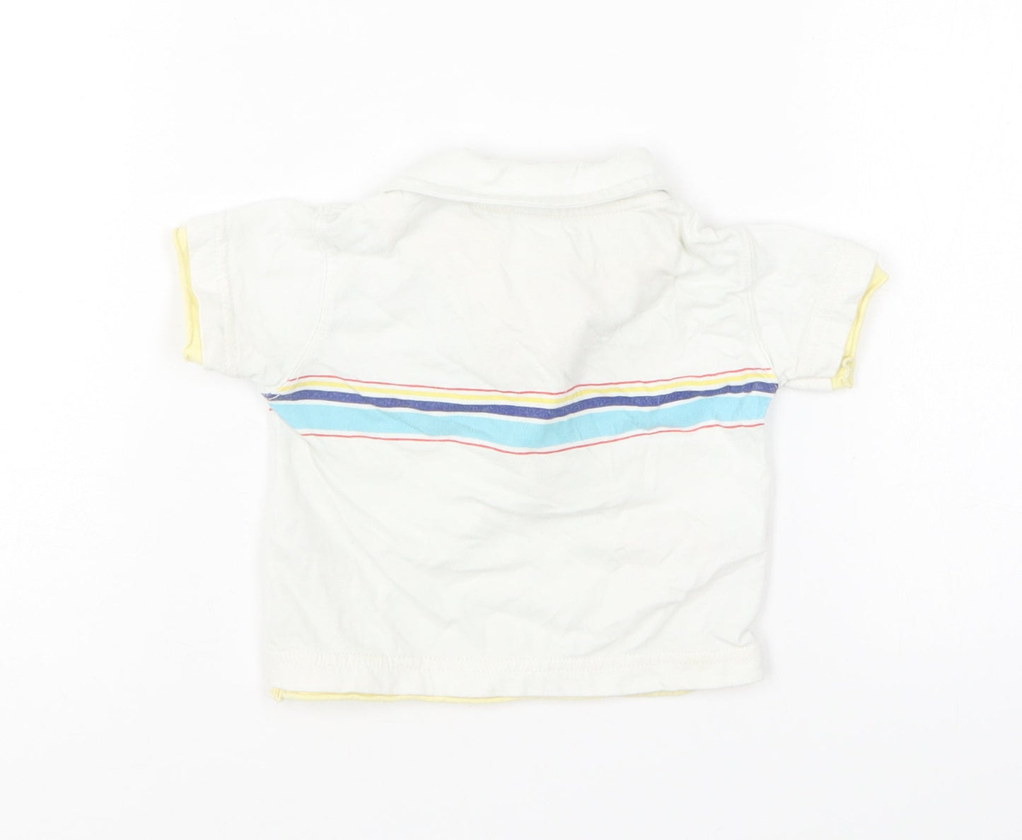 Dunnes Stores Baby White Cotton Basic Polo Size 0-3 Months Collared