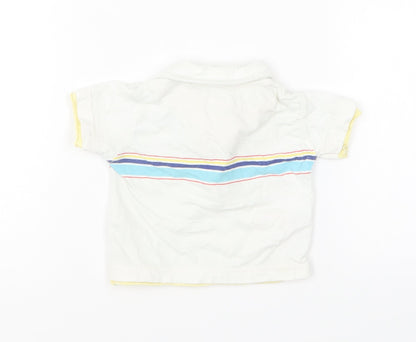 Dunnes Stores Baby White Cotton Basic Polo Size 0-3 Months Collared