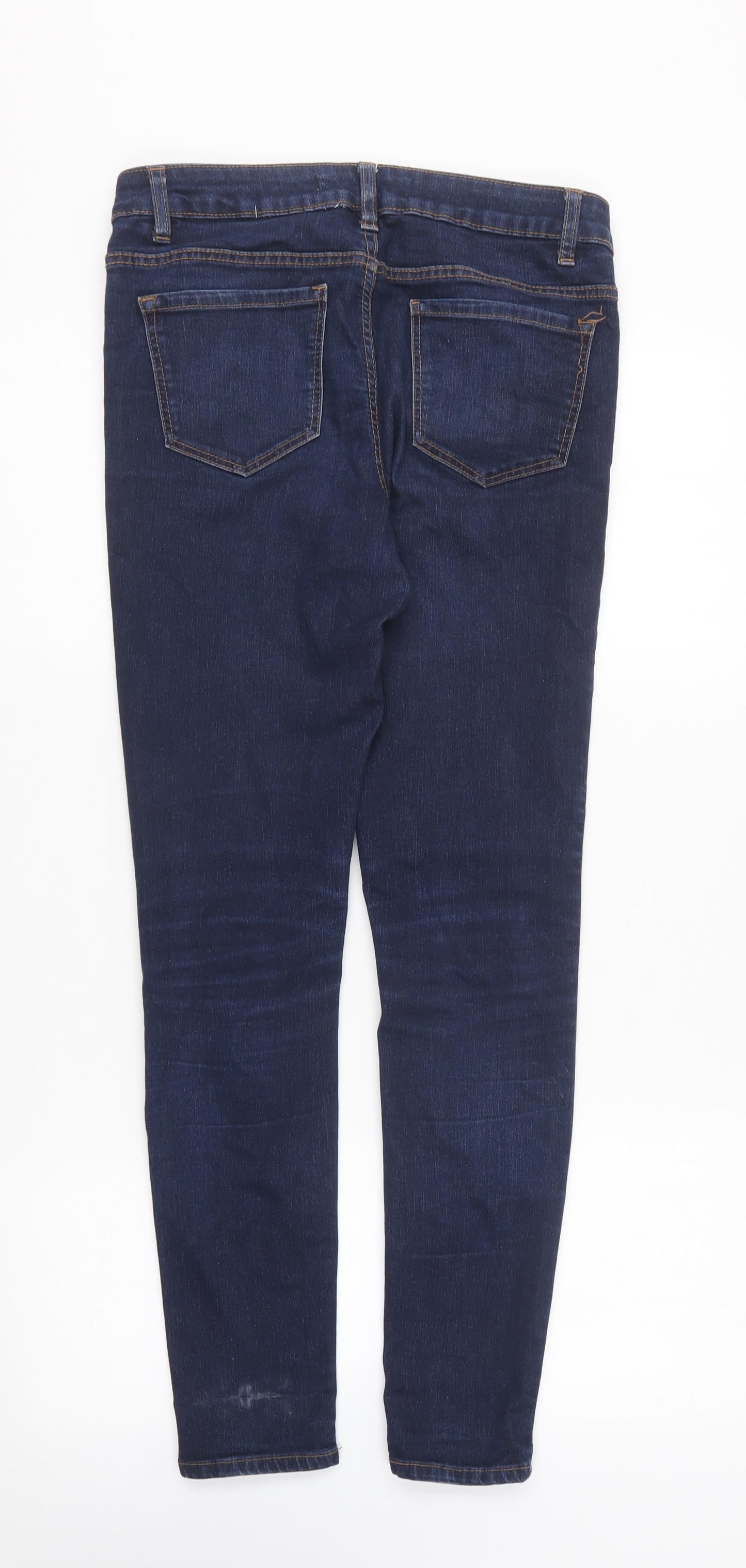 George Womens Blue Cotton Skinny Jeans Size 10 L27 in Regular