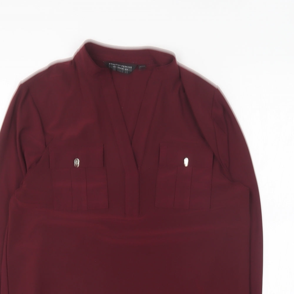 Womens UK Size 8 Dorothy Perkins Purple Basic Blouse