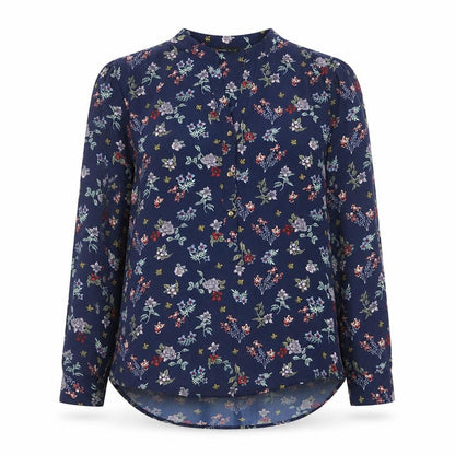 Womens UK Size 10 Full Circle Multicoloured Basic Blouse