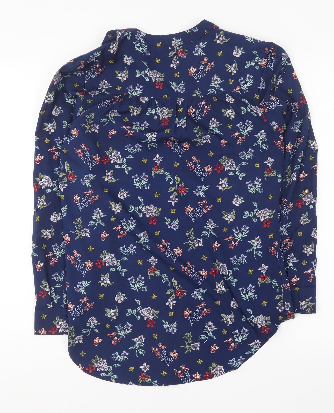 Womens UK Size 10 Full Circle Multicoloured Basic Blouse