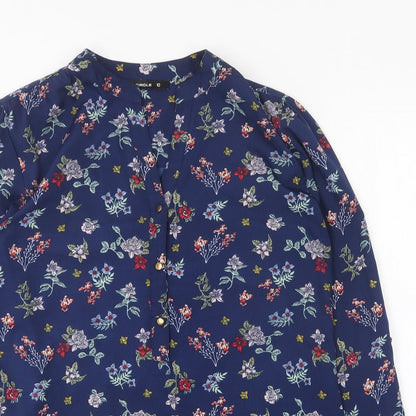 Womens UK Size 10 Full Circle Multicoloured Basic Blouse