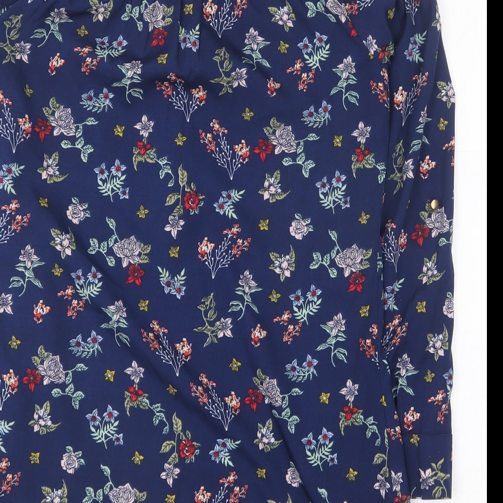 Womens UK Size 10 Full Circle Multicoloured Basic Blouse
