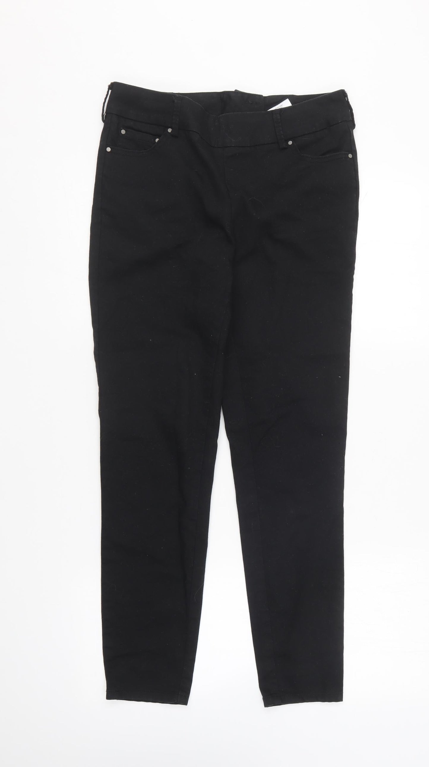 Womens UK Size L VILA Regular Fit Jegging Black Trousers
