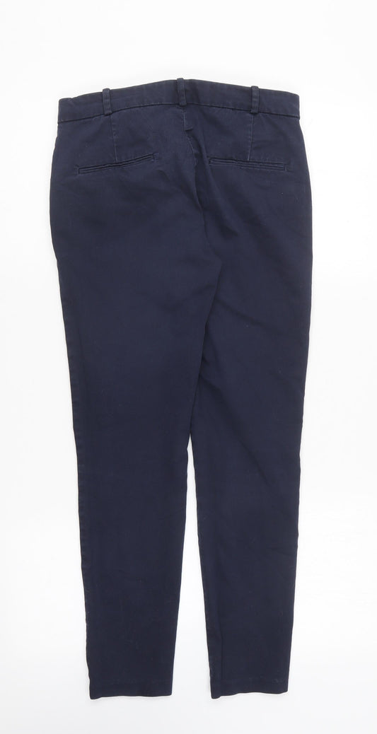 Mango Womens Blue Cotton Straight Jeans Size 6 L25 in Regular