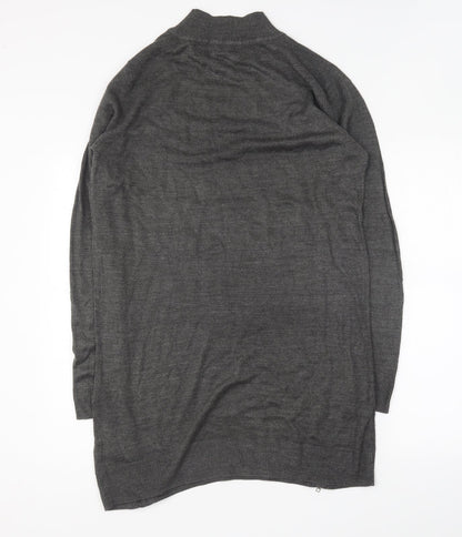 Heart & Soul Womens Grey Crew Neck Acrylic Pullover Jumper Size 12