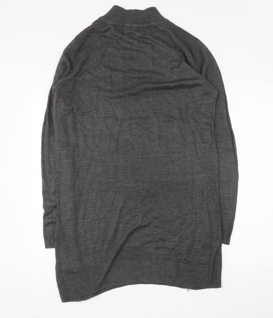 Heart & Soul Womens Grey Crew Neck Acrylic Pullover Jumper Size 12